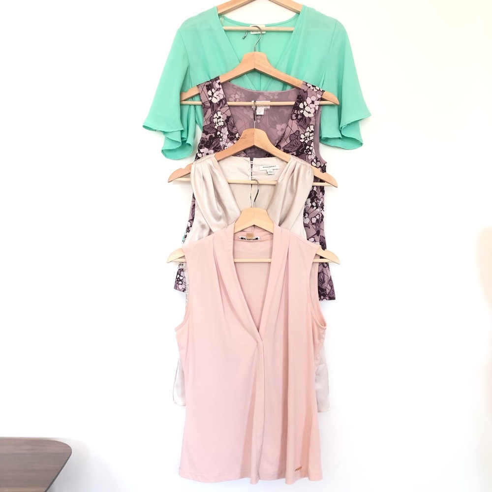 Bundle of 4 Pastel Colored Blouses
